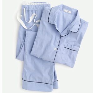 J. Crew End-On-End Cotton Long-Sleeve Pajama Set